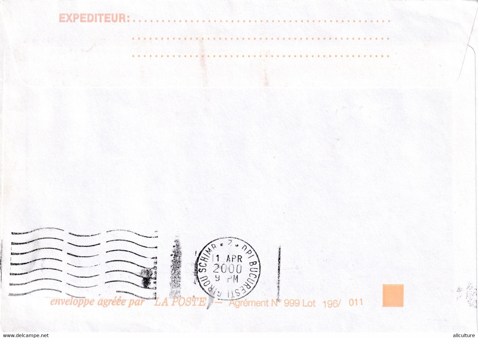 A9408- LETTER FROM REPUBLIK FRANCAISE 2000 PRIORITY USED STAMPS ON COVER SENT TO BUCHAREST ROMANIA - Covers & Documents