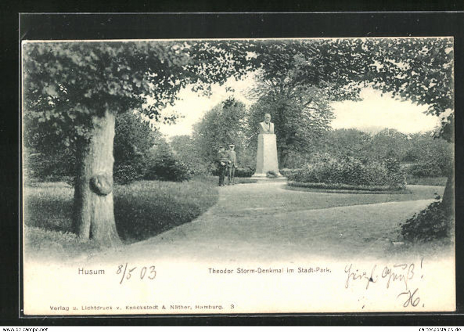 AK Husum, Theodor Storm Denkmal Im Stadtpark - Husum