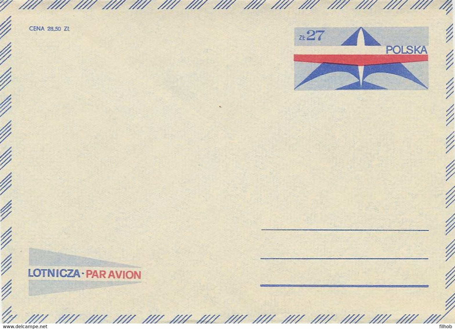 Poland Envelope Ck 70: Par Avion - Postwaardestukken