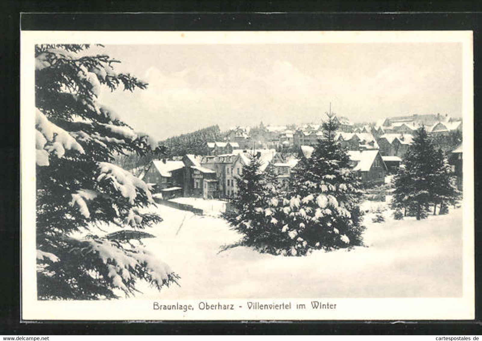 AK Braunlage Im Oberharz, Villenviertel Im Winter - Oberharz