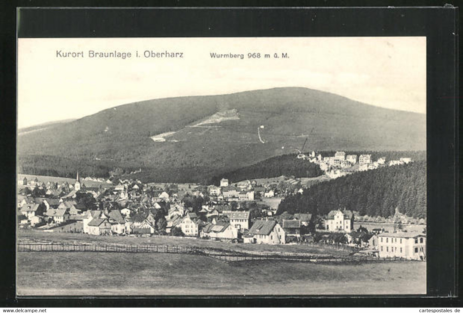 AK Braunlage /Oberharz, Blick Auf Den Ort Und Den Wurmberg - Oberharz