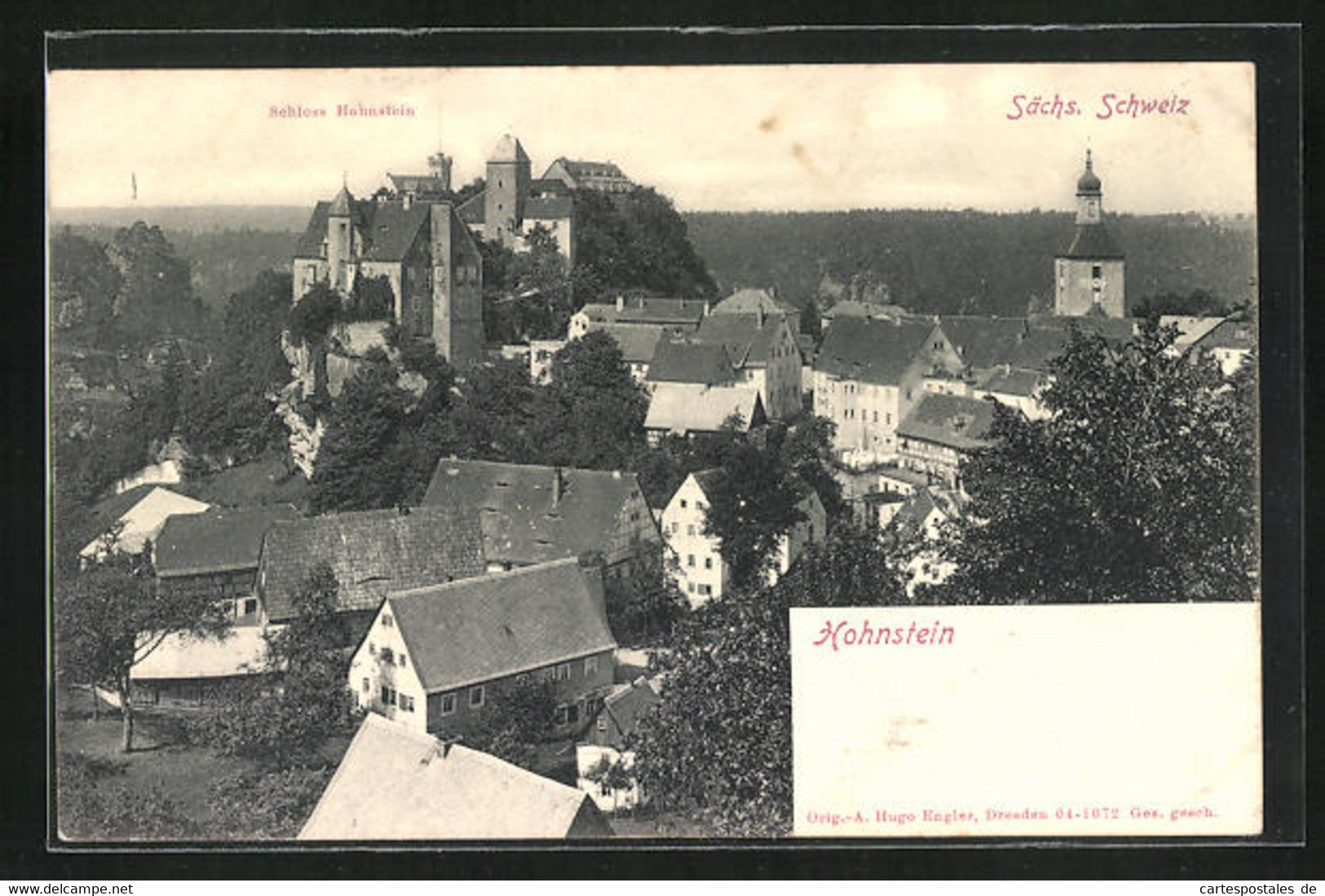 AK Hohnstein I. Sa., Panorama Mit Schloss - Hohnstein (Saechs. Schweiz)