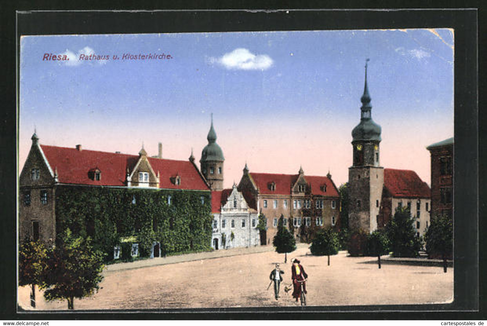 AK Riesa, Rathaus Und Klosterkirche - Riesa