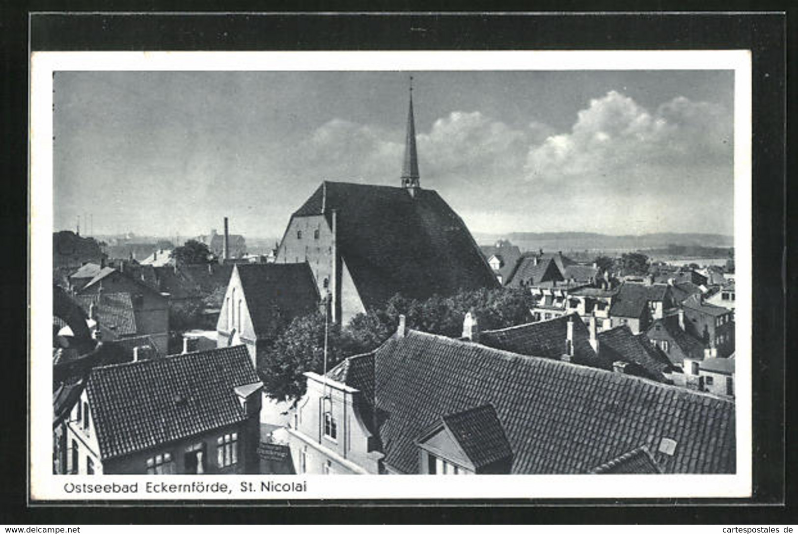 AK Eckernförde, Totalansicht Der St. Nicolaikirche - Eckernfoerde