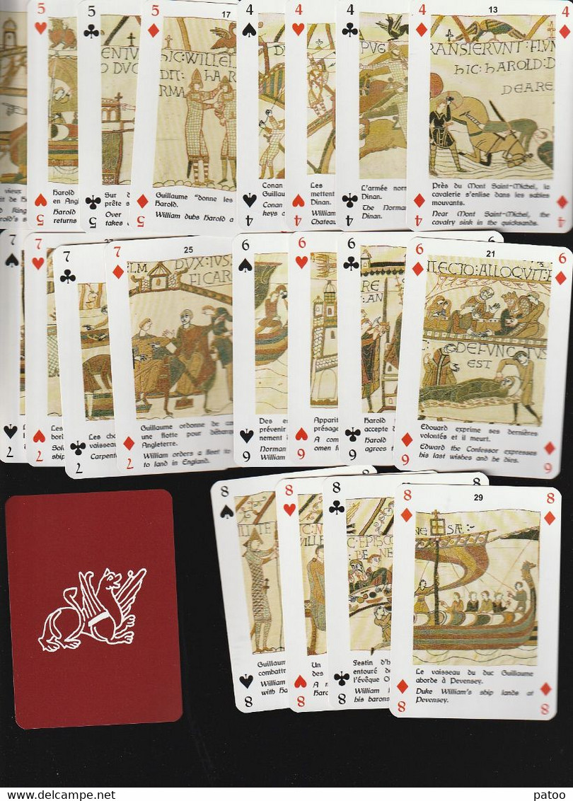 CARTES LUXE  TAPISSERIES  DE BAYEUX XIe Siècle / PRESENTATION DES REALISATIONS AU BAS CARTES/ 2JOKERS - 54 Karten