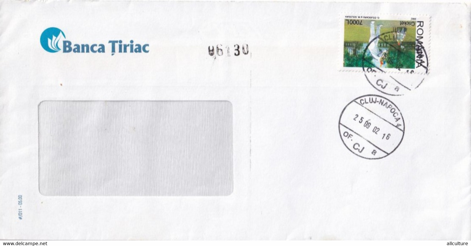 A9418- COVER LETTER TIRIAC BANK, CLUJ NAPOCA 2002 ROMANA USED STAMPS ON COVER - Briefe U. Dokumente