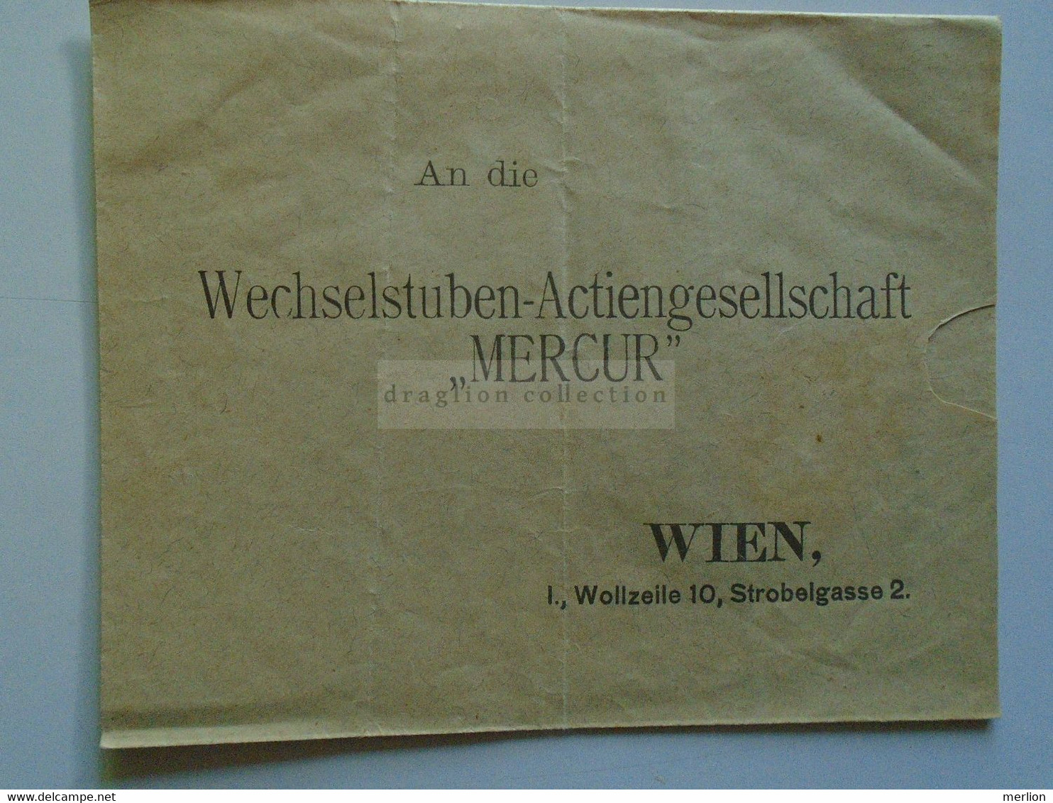 AD049.13  Austria  Cover  WIEN An Die Wechselstuben-Actiengesellschaft MERCUR - Covers & Documents