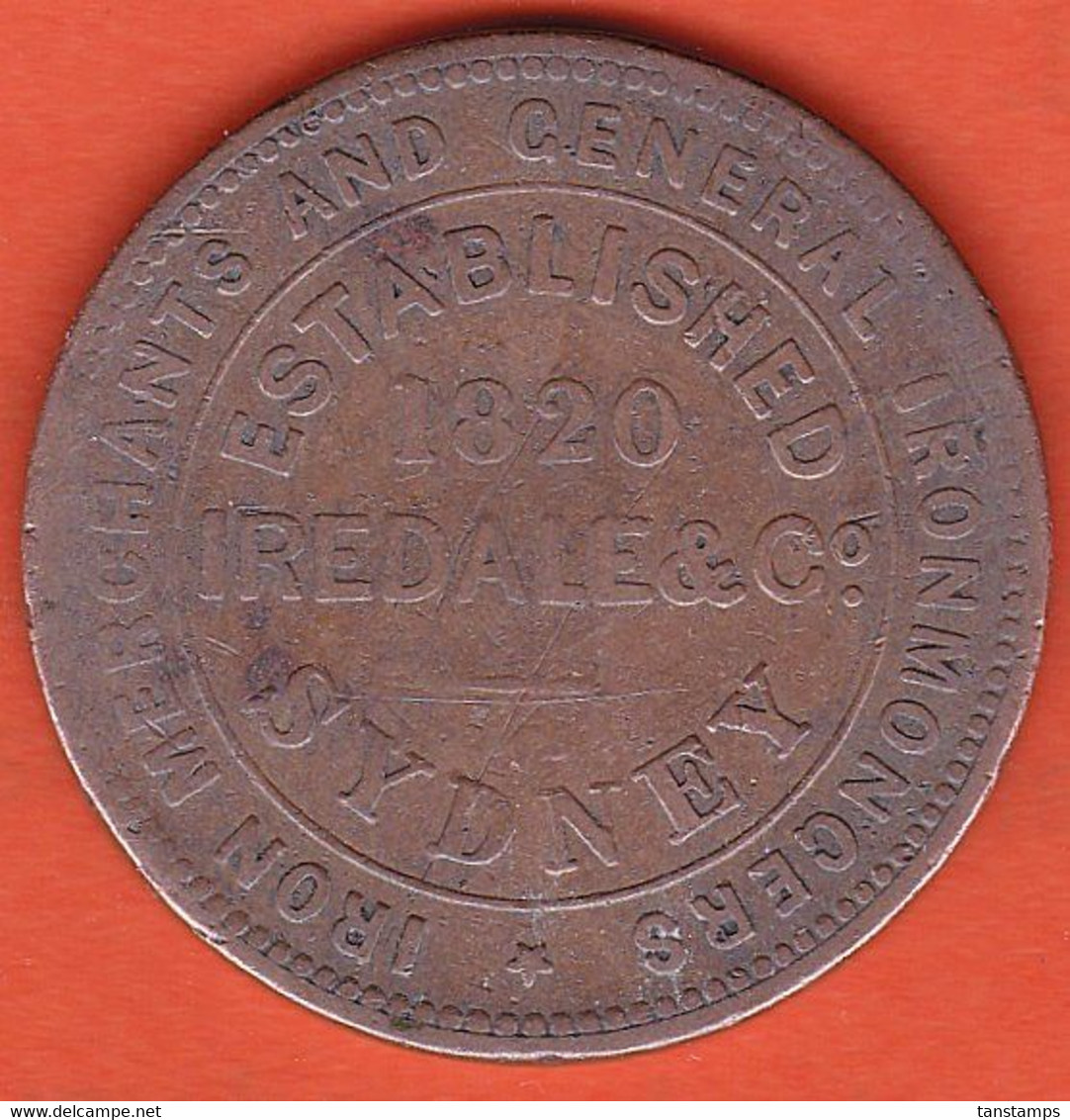 Australia IREDALE & Co Sydney Tradesman's Penny Token 1850s - New South Wales