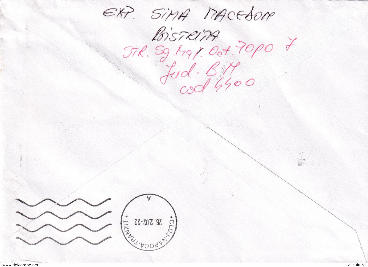 A9430-  LETTER FROM BISTRITA NASAUD 2002 ROMANIA USED STAMPS ON COVER ROMANIAN POSTAGE SENT TO CLUJ NAPOCA - Covers & Documents