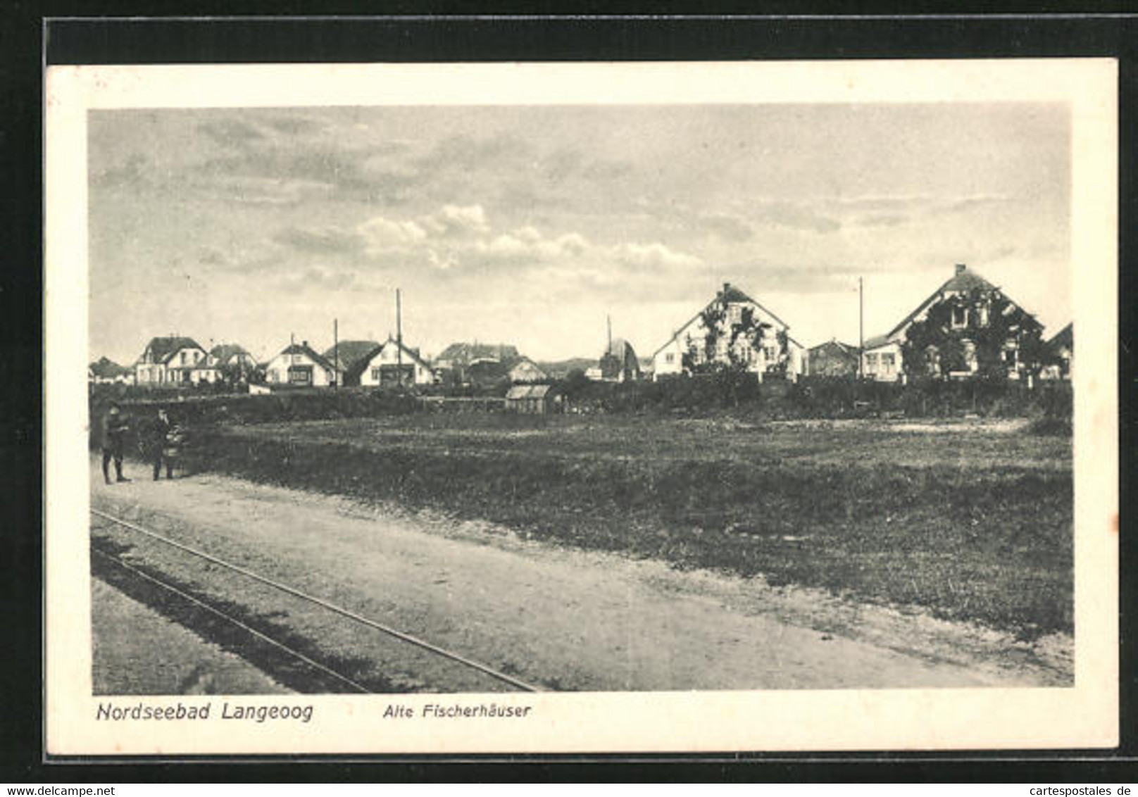 AK Langeoog, Blick Auf Alte Fischerhäuser - Langeoog