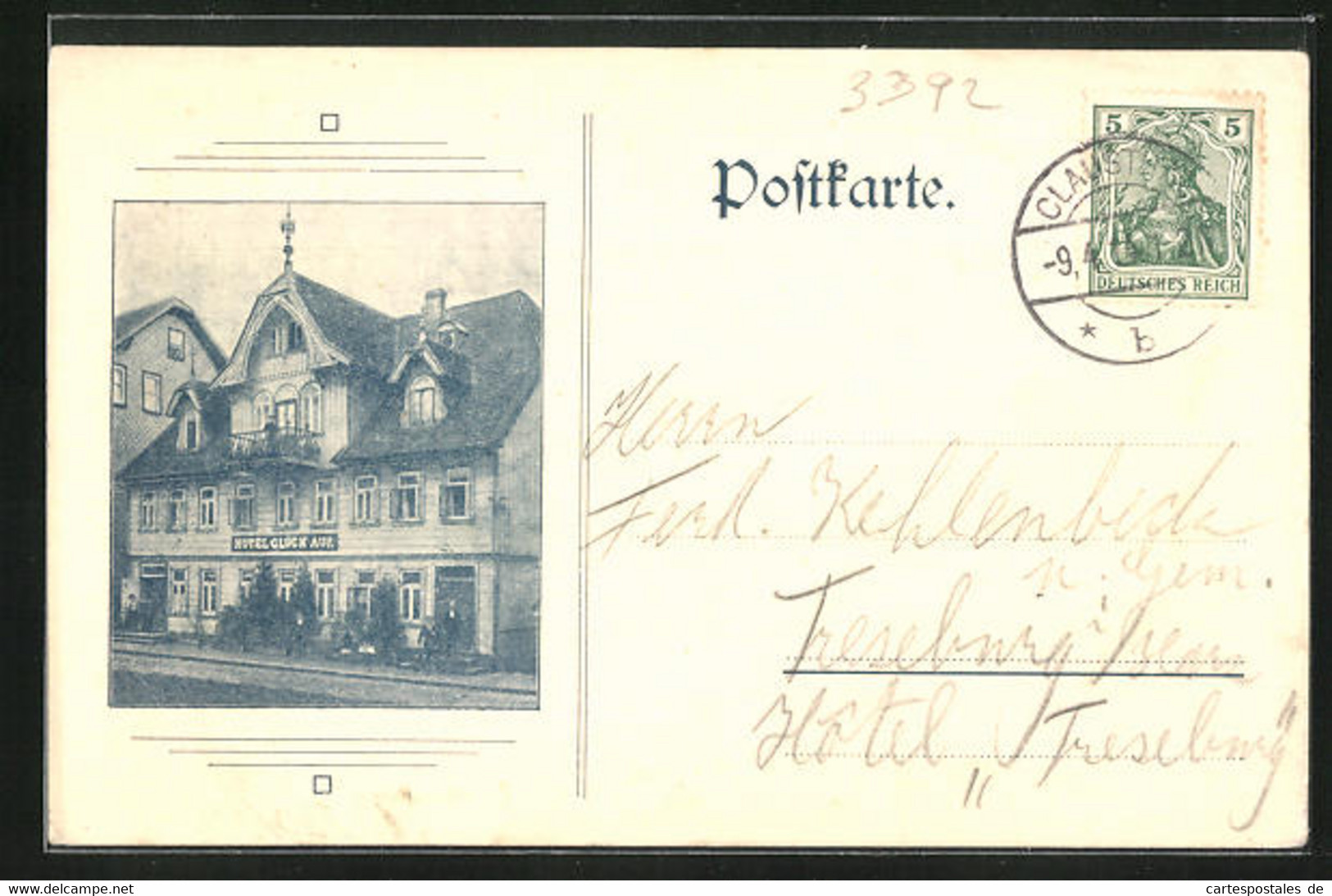 AK Clausthal I. Oberharz, Hotel Glück Auf - Oberharz