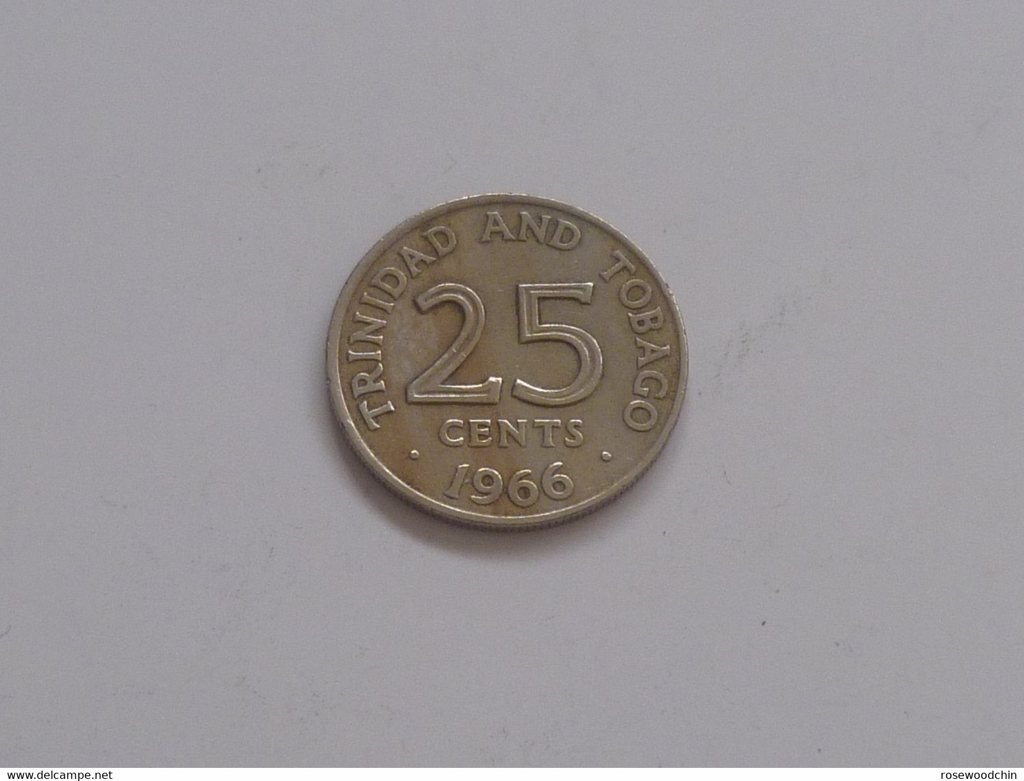 Vintage ! 1 Pc Trinidad And Tobago - 1966 Twenty Five (25) Cents Coin (#154-E) - Trinidad & Tobago