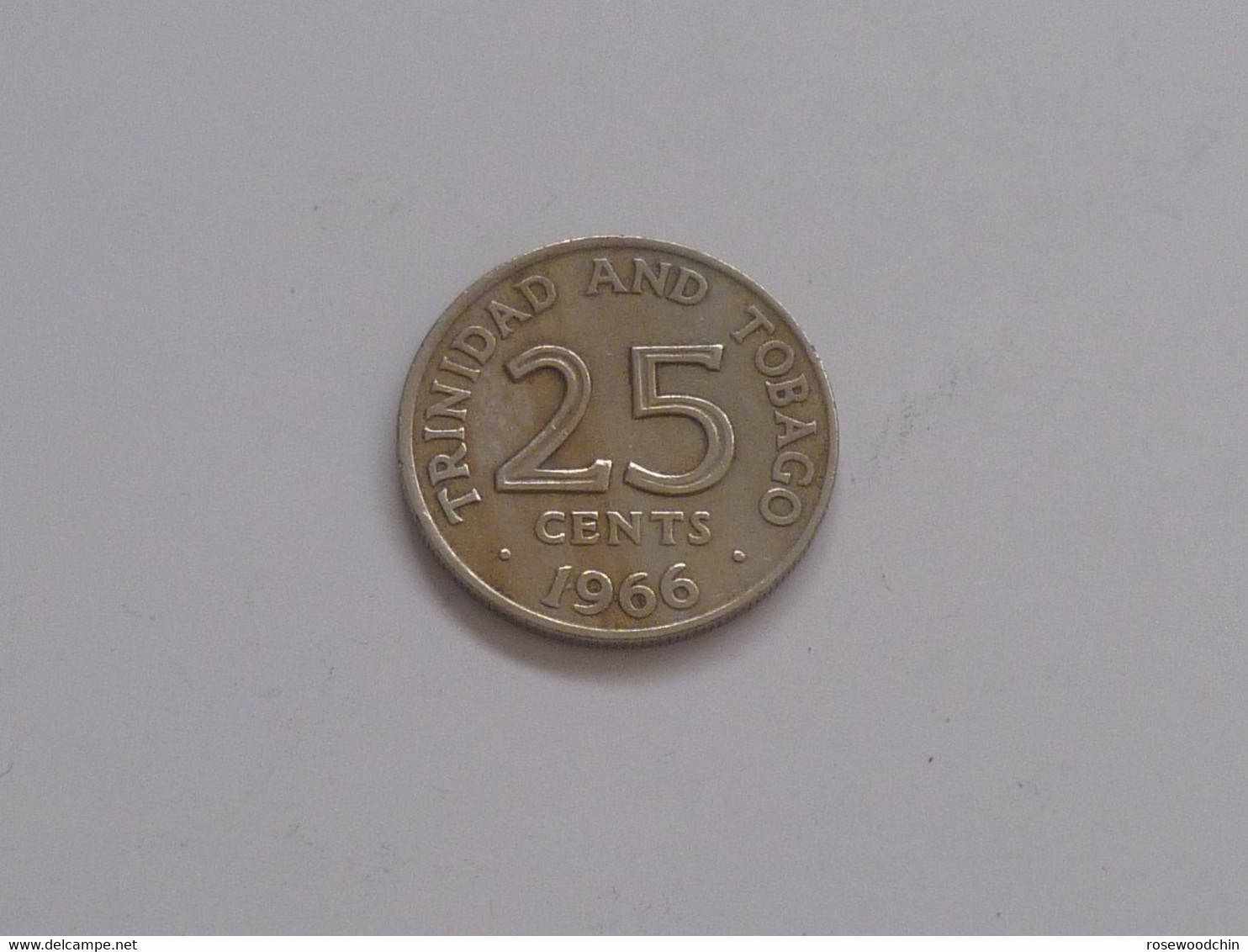 Vintage ! 1 Pc Trinidad And Tobago - 1966 Twenty Five (25) Cents Coin (#154-E) - Trinidad En Tobago