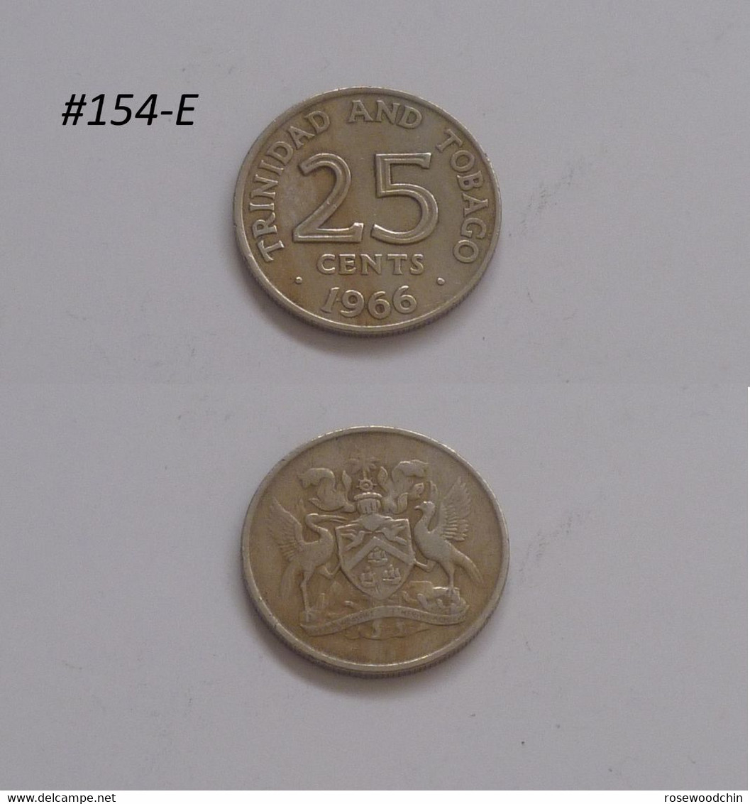 Vintage ! 1 Pc Trinidad And Tobago - 1966 Twenty Five (25) Cents Coin (#154-E) - Trinité & Tobago