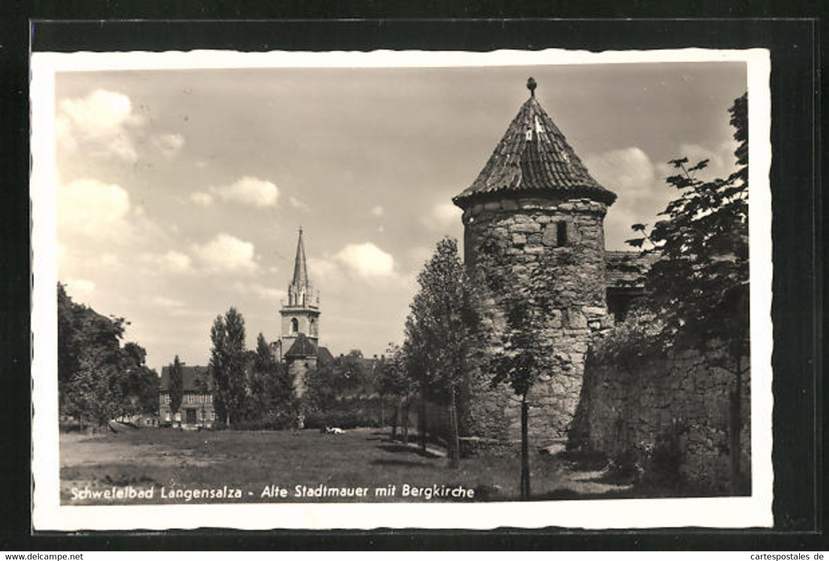 AK Langensalza, Alte Stadtmauer Mit Bergkirche - Bad Langensalza