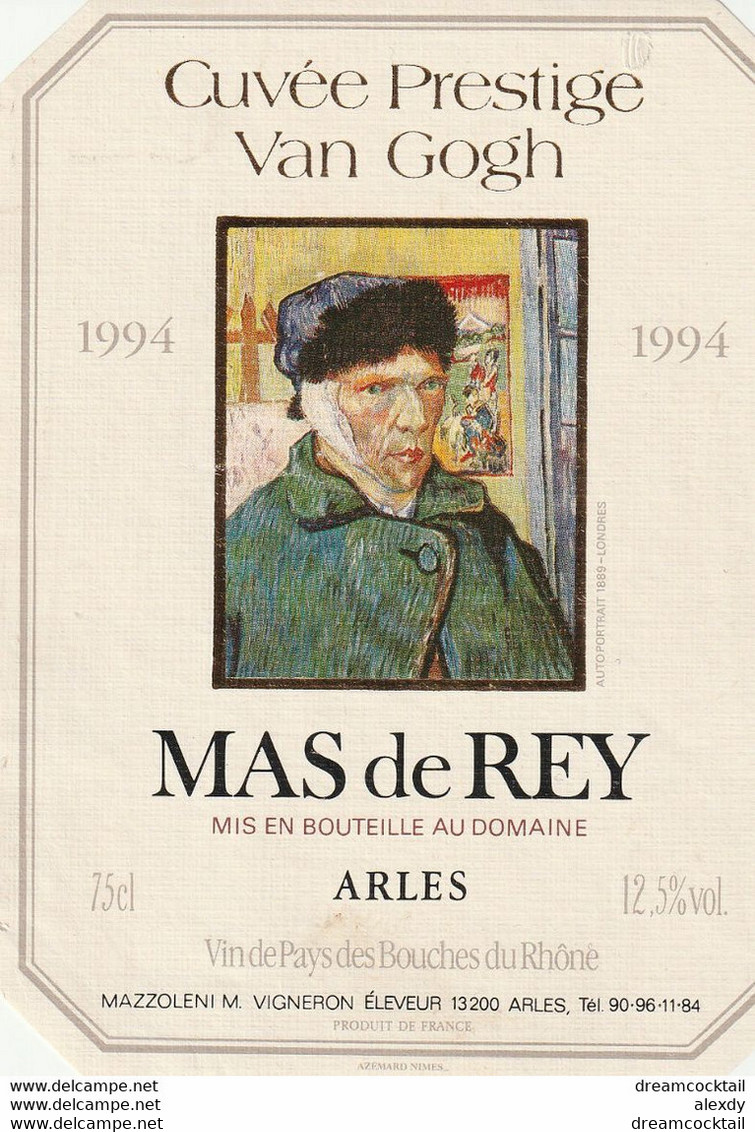AB. Etiquette De Vins. MAS DE REY. Cuvée Prestige Van Gogh 1994 - Otros & Sin Clasificación