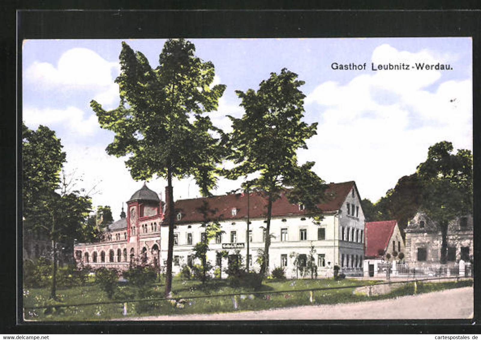 AK Werdau, Gasthaus Leubnitz - Werdau