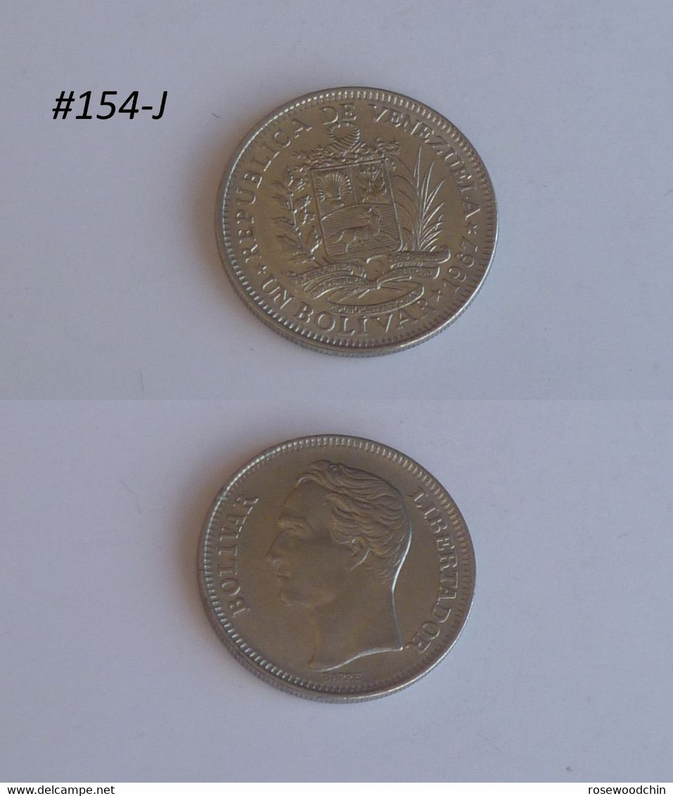 Vintage ! 1 Pc  Venezuela - 1967 Bolivar Coin  (#154-J) - Venezuela
