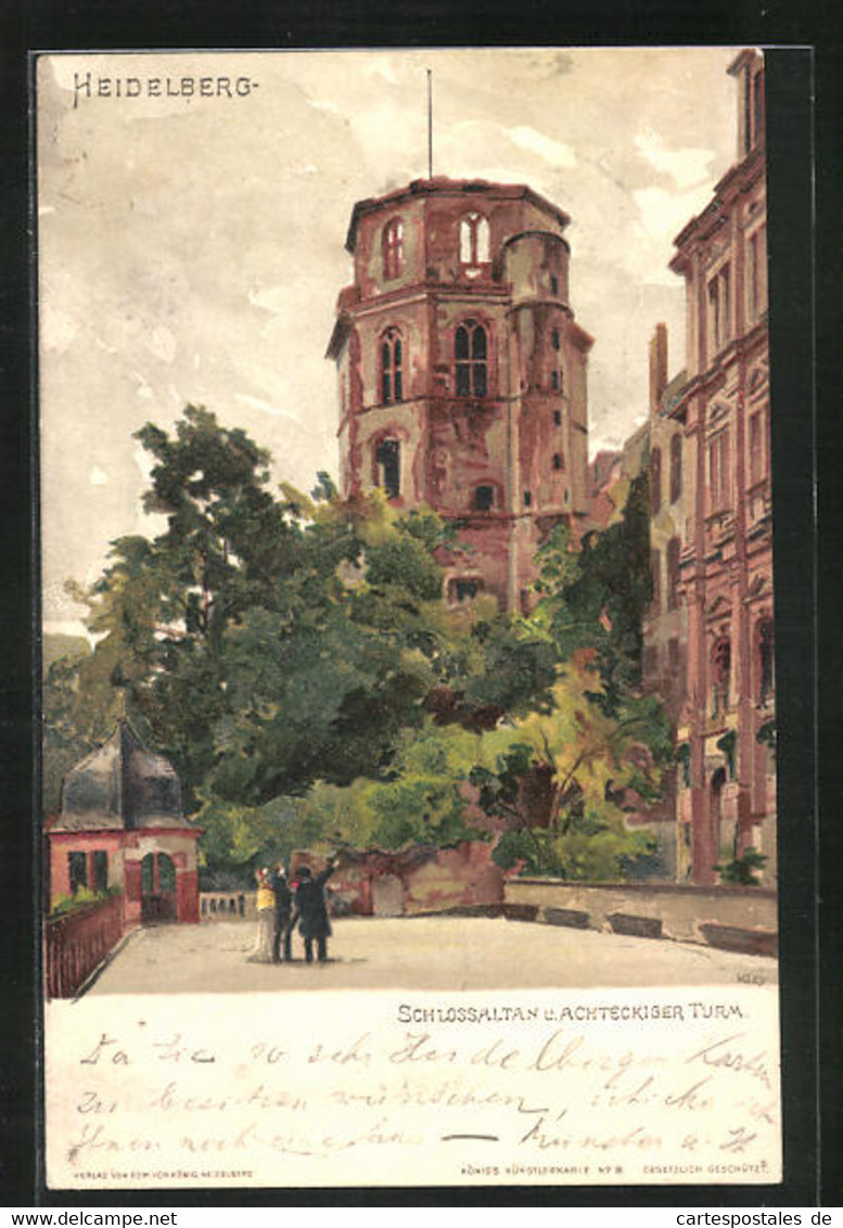 Künstler-AK Heinrich Kley: Heidelberg, Schlossaltan Und Achteckiger Turm - Kley