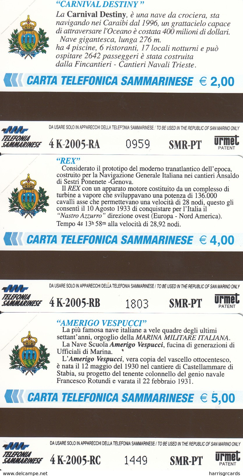 SAN MARINO - Great Ships - 1st Series-RSM 120,121,122, Tirage 4000, Mint - San Marino