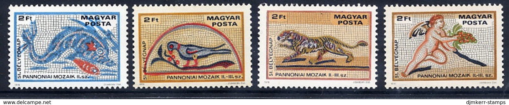 HUNGARY 1978 Stamp Day: Mosaics MNH /**.  Michel 3310-13 - Ungebraucht