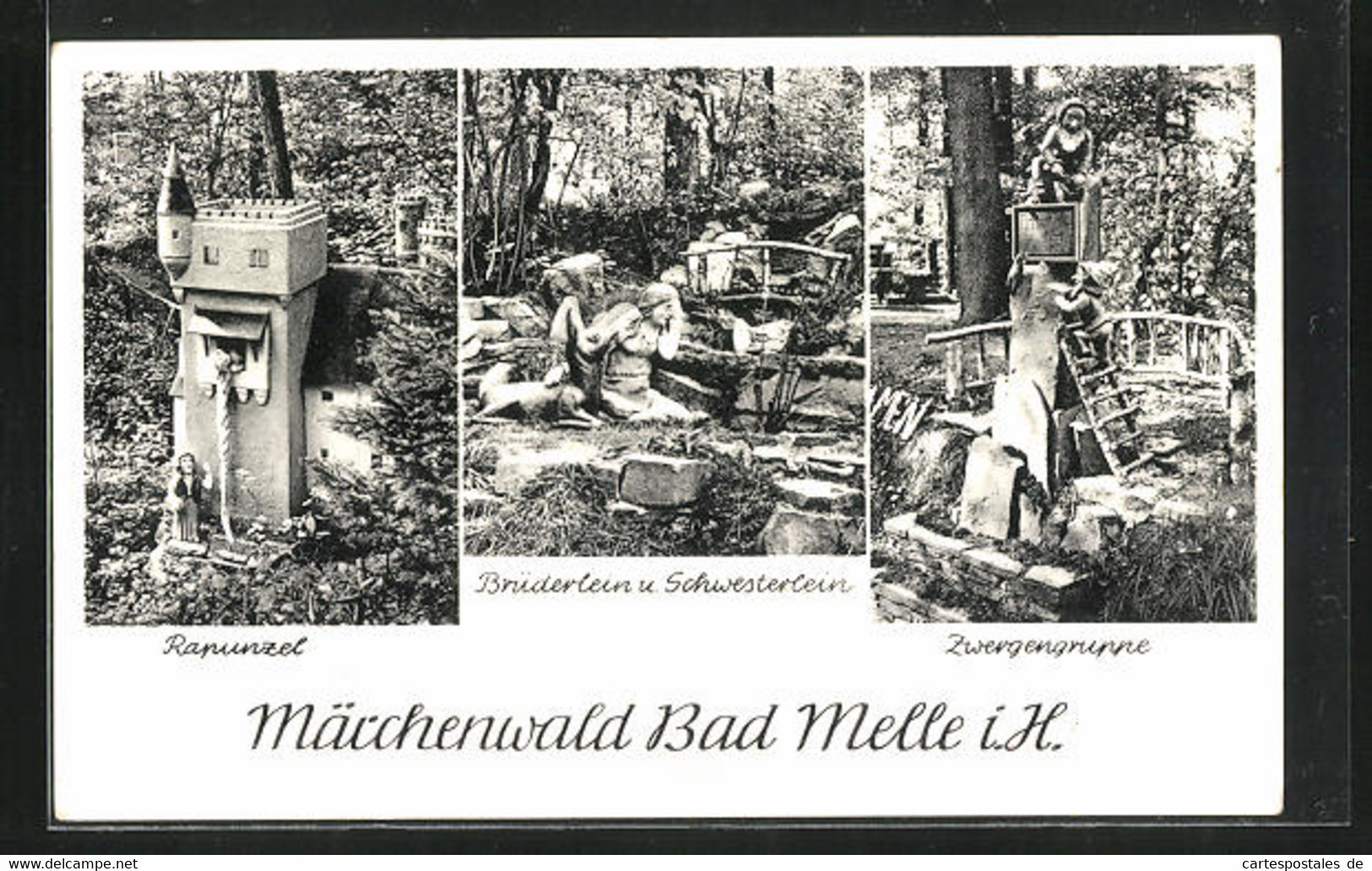 AK Bad Melle I. H., Märchenwald, Rapunzel, Brüderlein Und Schwesterlein, Zwergengruppe - Melle