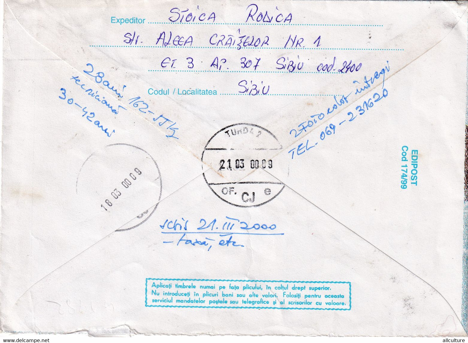 A9532- ROMANIAN SCIENTIFIC CONTRIBUTIONS-EMIL RACOVITA ANTARCTIC EXPLORER,SIBIU 2000 ROMANIA COVER STATIONERY USED STAMP - Other & Unclassified