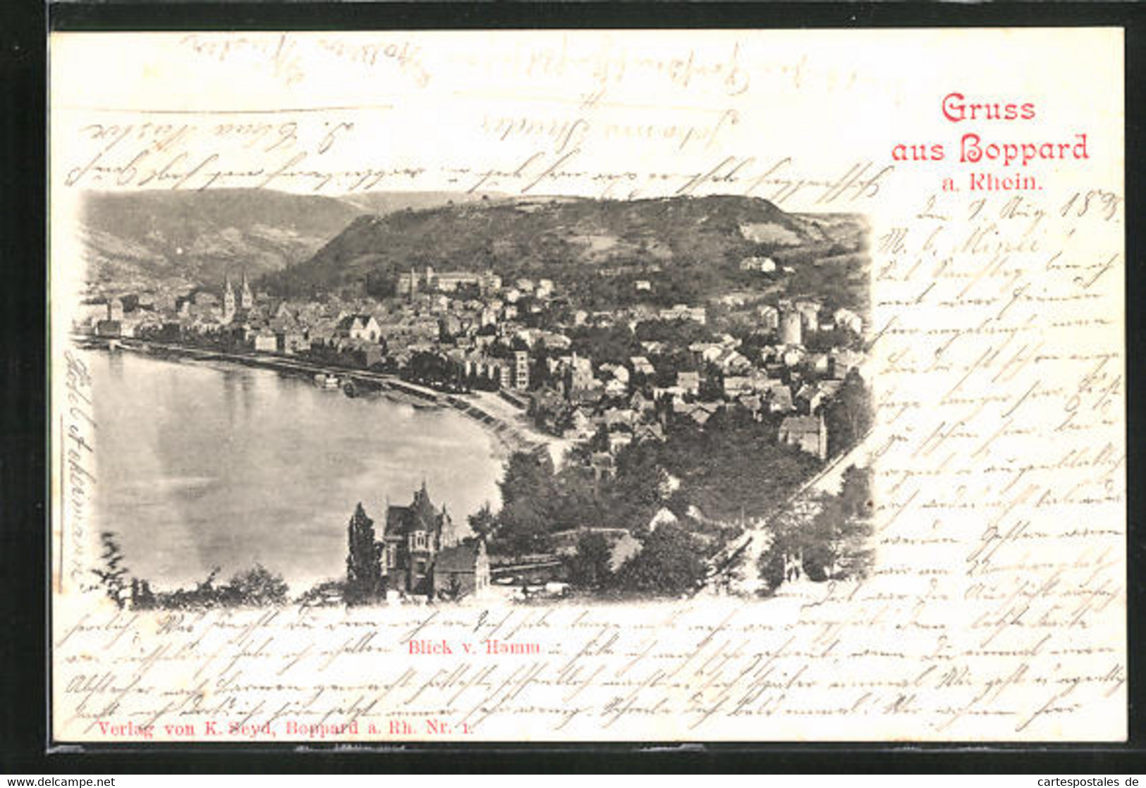 AK Boppard / Rhein, Blick Vom Hamm - Hamm