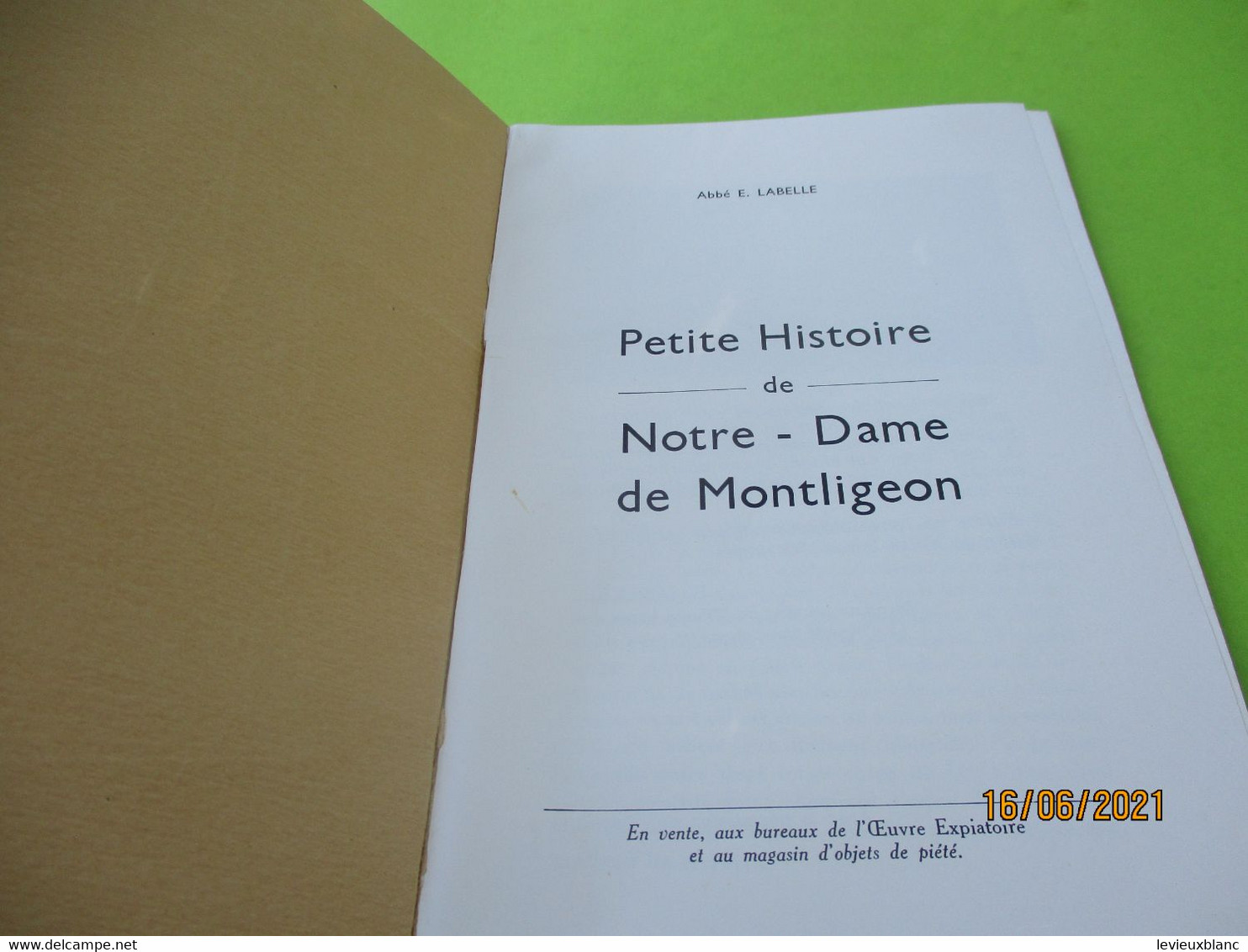 Petite Histoire De Notre-Dame De MONTLIGEON/La Chapelle Montligeon/ORNE/Imprimerie/1959                CAN856 - Godsdienst & Esoterisme