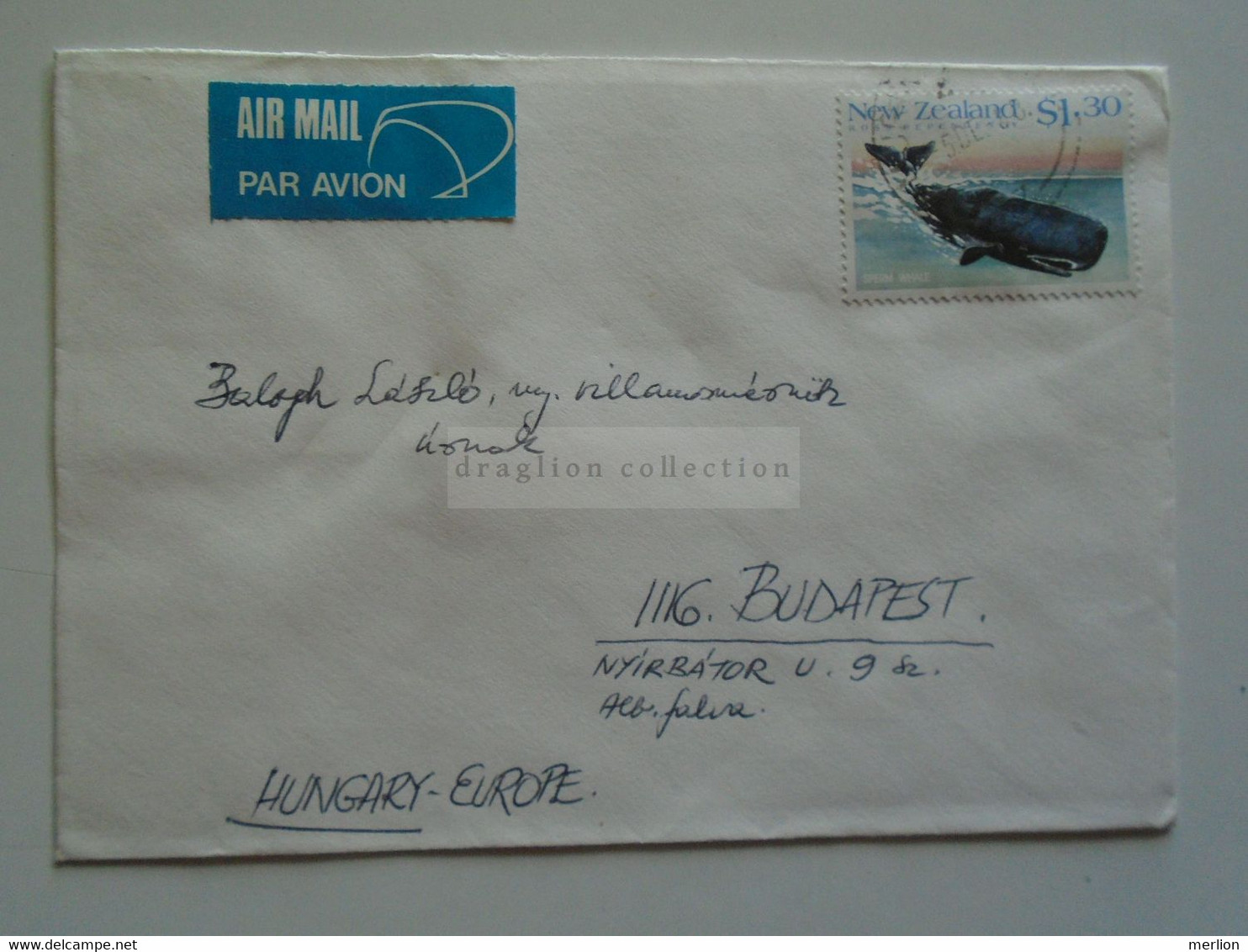 AD049.25 New Zealand -Cover Ca 1980 Stamp Whale - Storia Postale