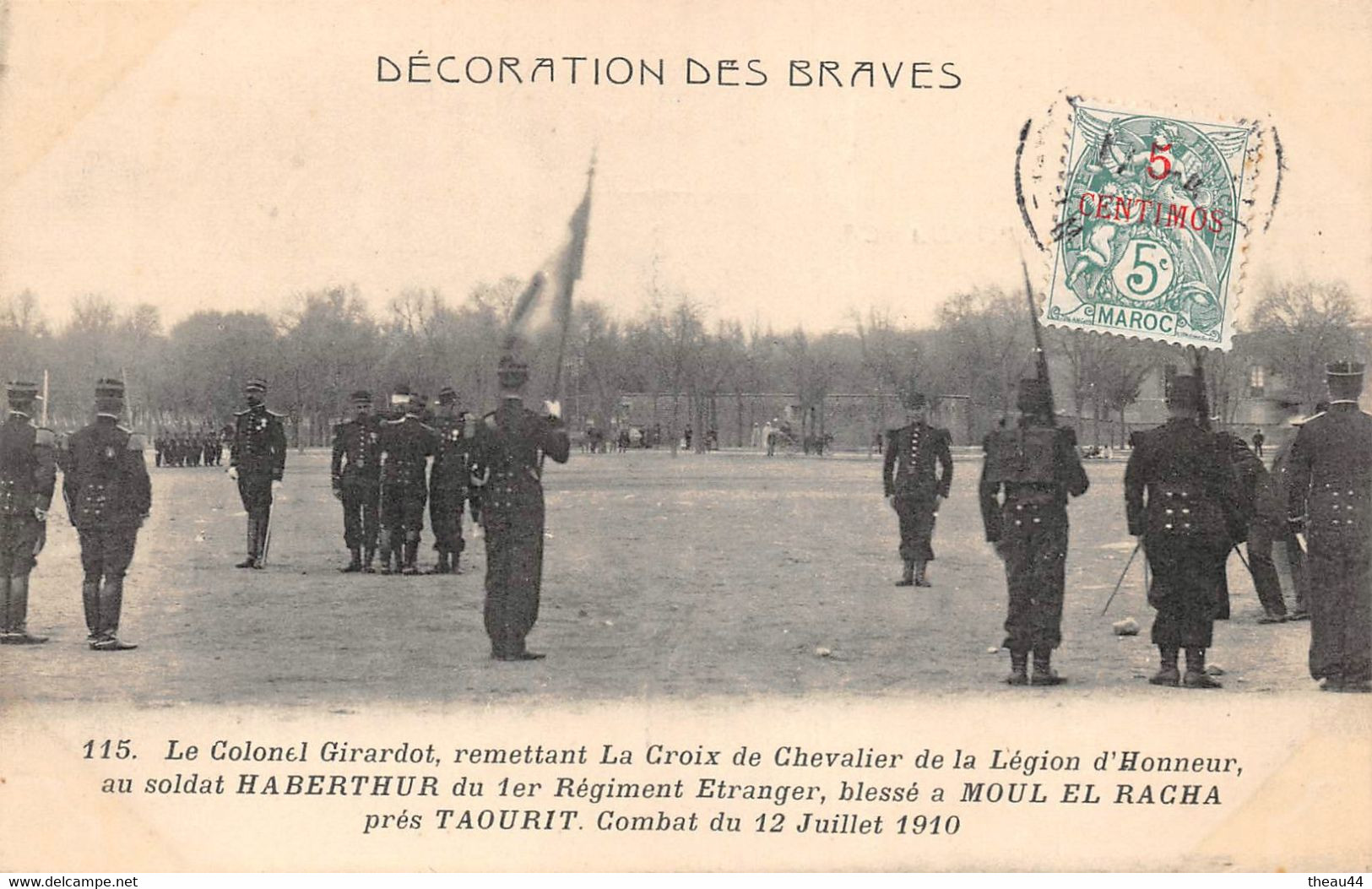 MAROC - Décoration Des Braves - Le Colonel GIRARDOT Remettant La Croix De La Légion D'Honneur Au Soldat HABERTHUR - Other & Unclassified