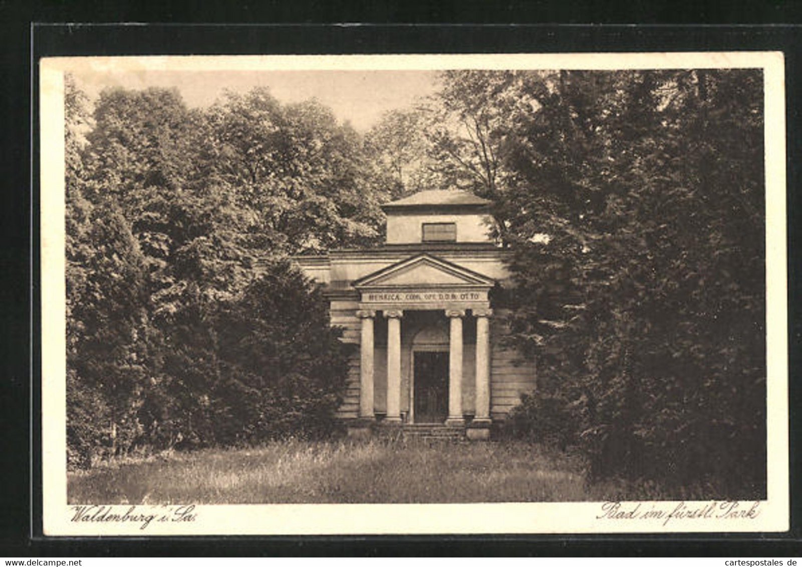 AK Waldenburg I. Sa., Bad Im Fürstl. Park - Waldenburg (Sachsen)