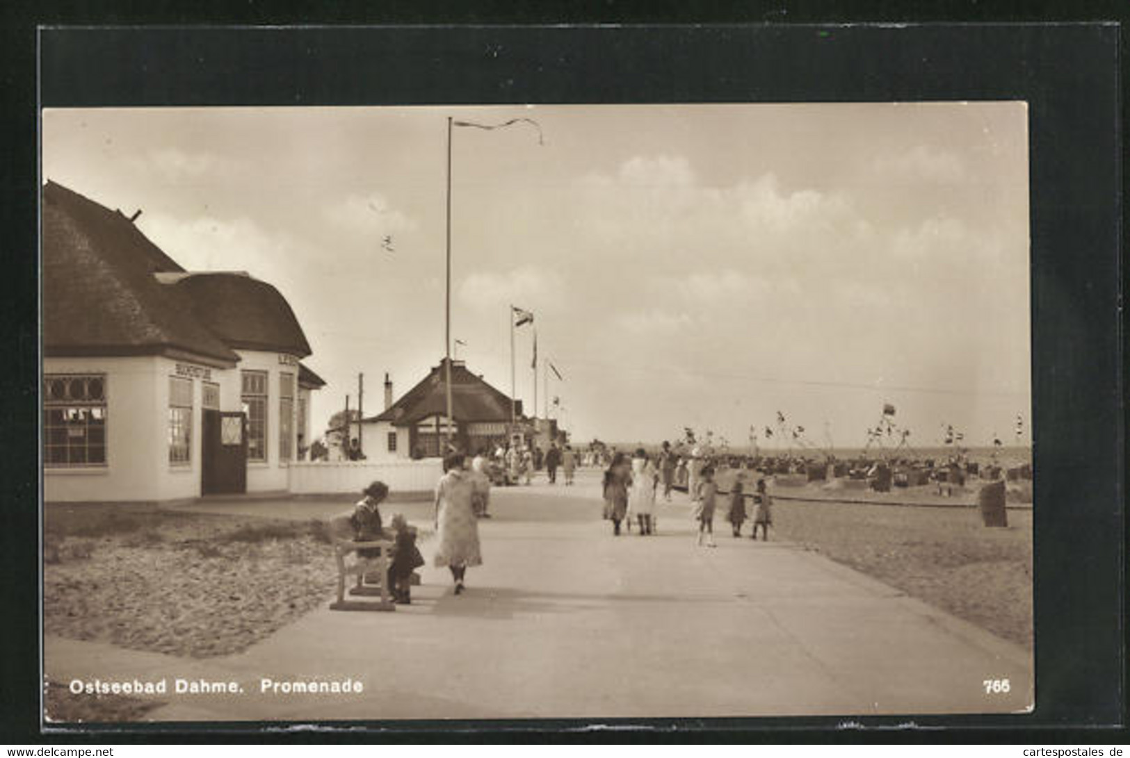 AK Dahme, Promenadeblick Mit Urlaubern - Dahme