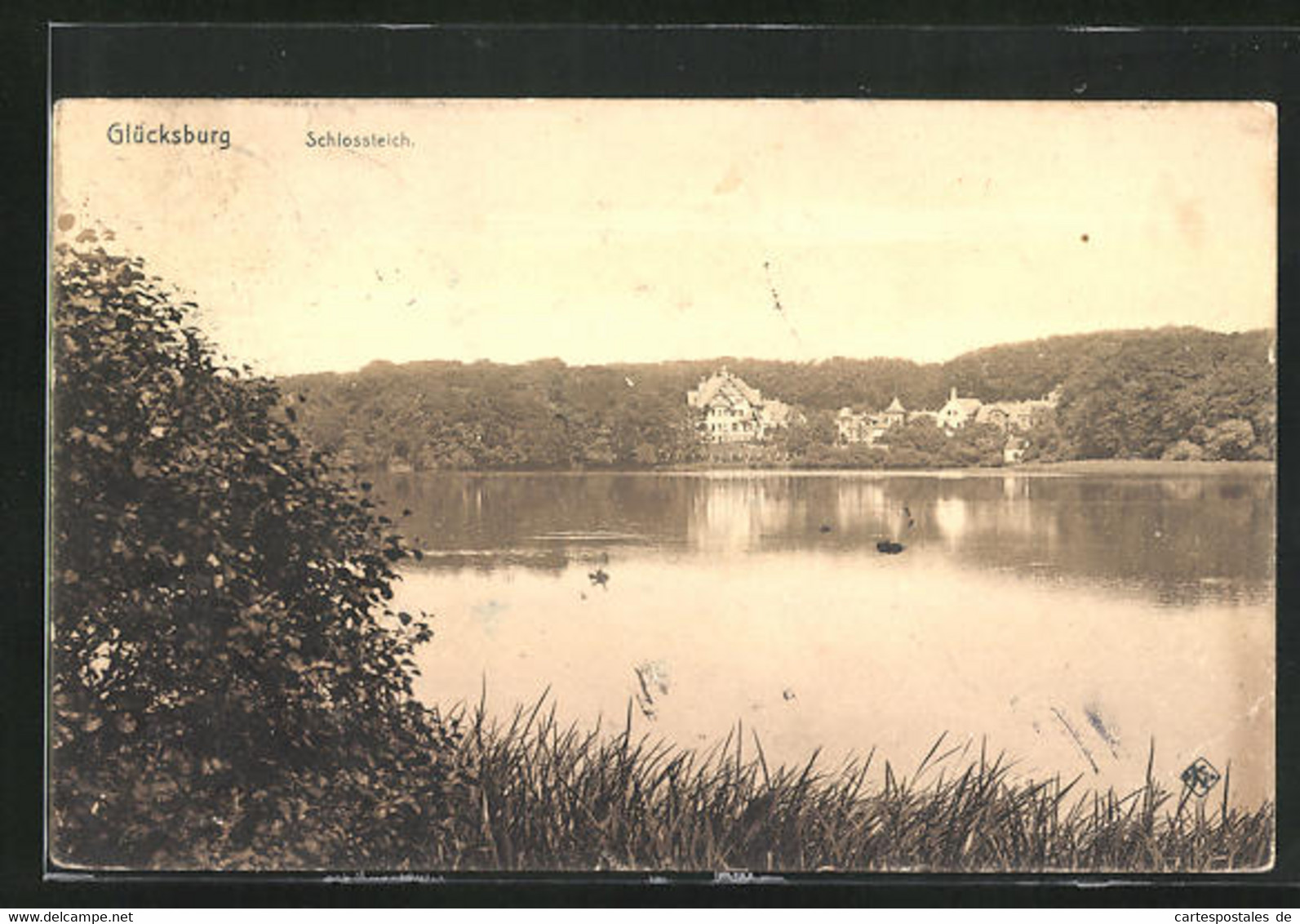 AK Glücksburg, Schlossteich Mit Villen Im Hintergrund - Gluecksburg