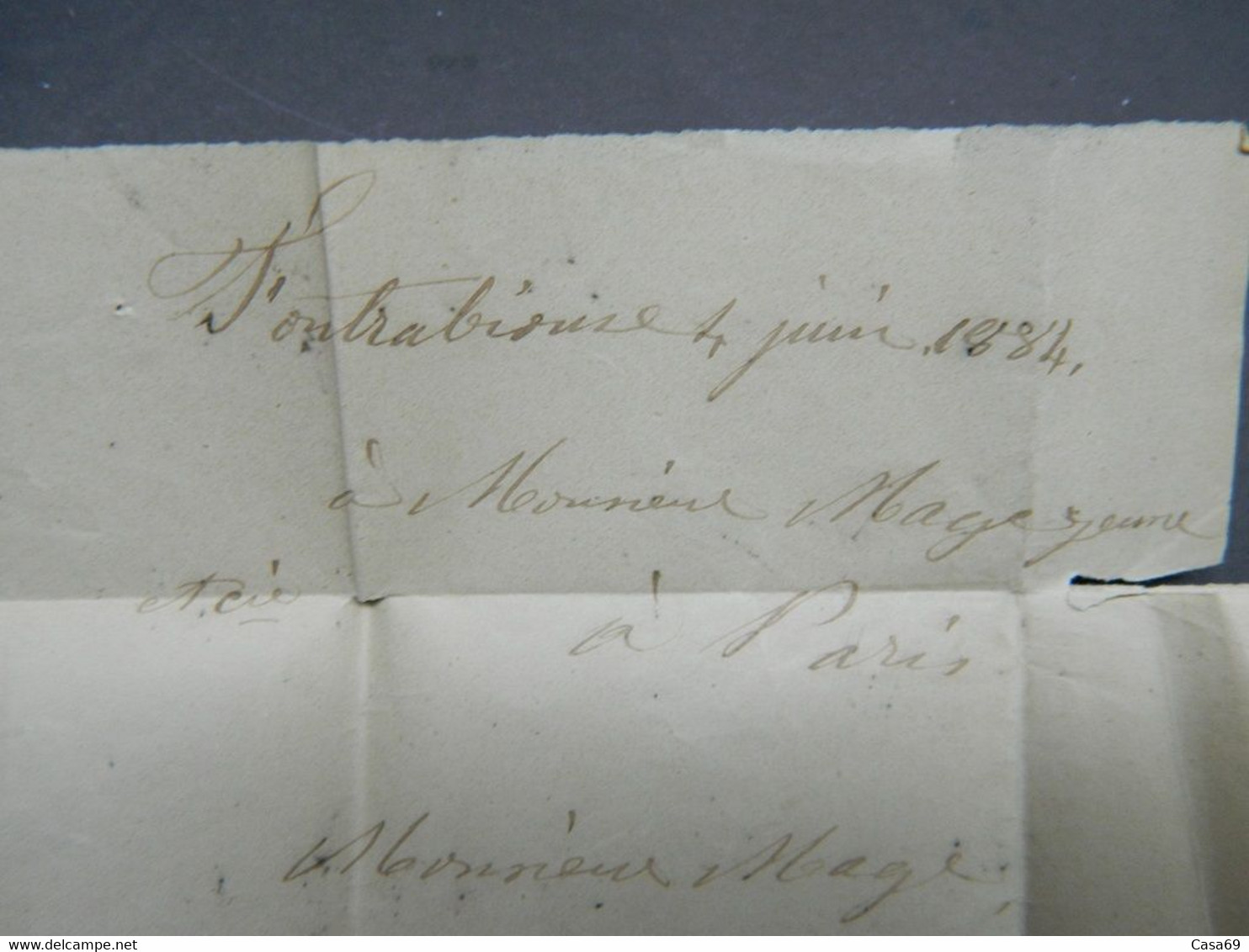 1884 Lettre De Fontrabiouse à Paris Timbre à Date Type 17 Fourmiguères Pyrénées Orientales - 1877-1920: Periodo Semi Moderno