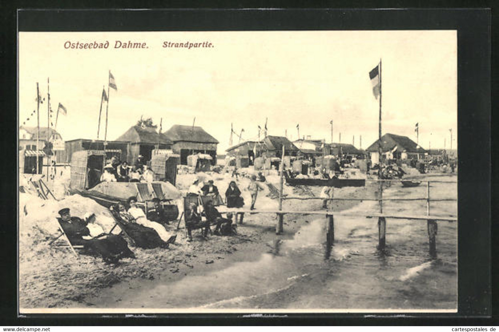 AK Dahme I. Holst., Strandpartie Mit Gästen In Liegestühlen - Dahme