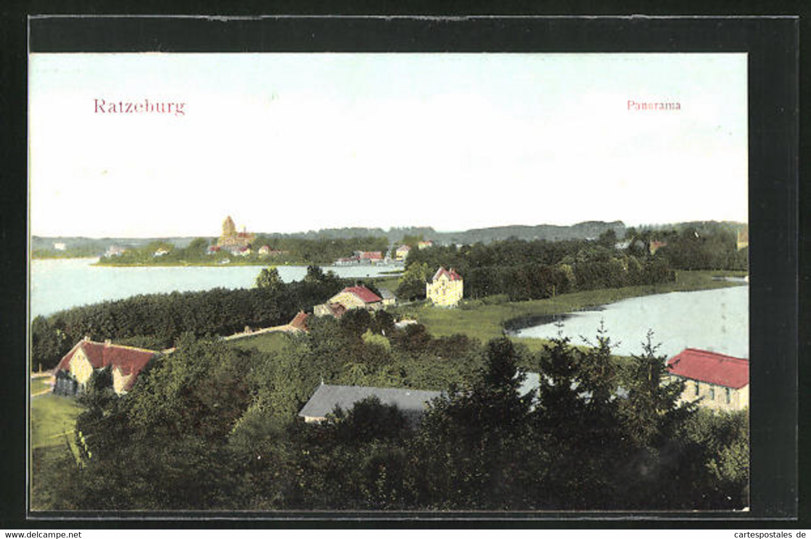 AK Ratzeburg, Panorama Mit See Und Kirche - Ratzeburg