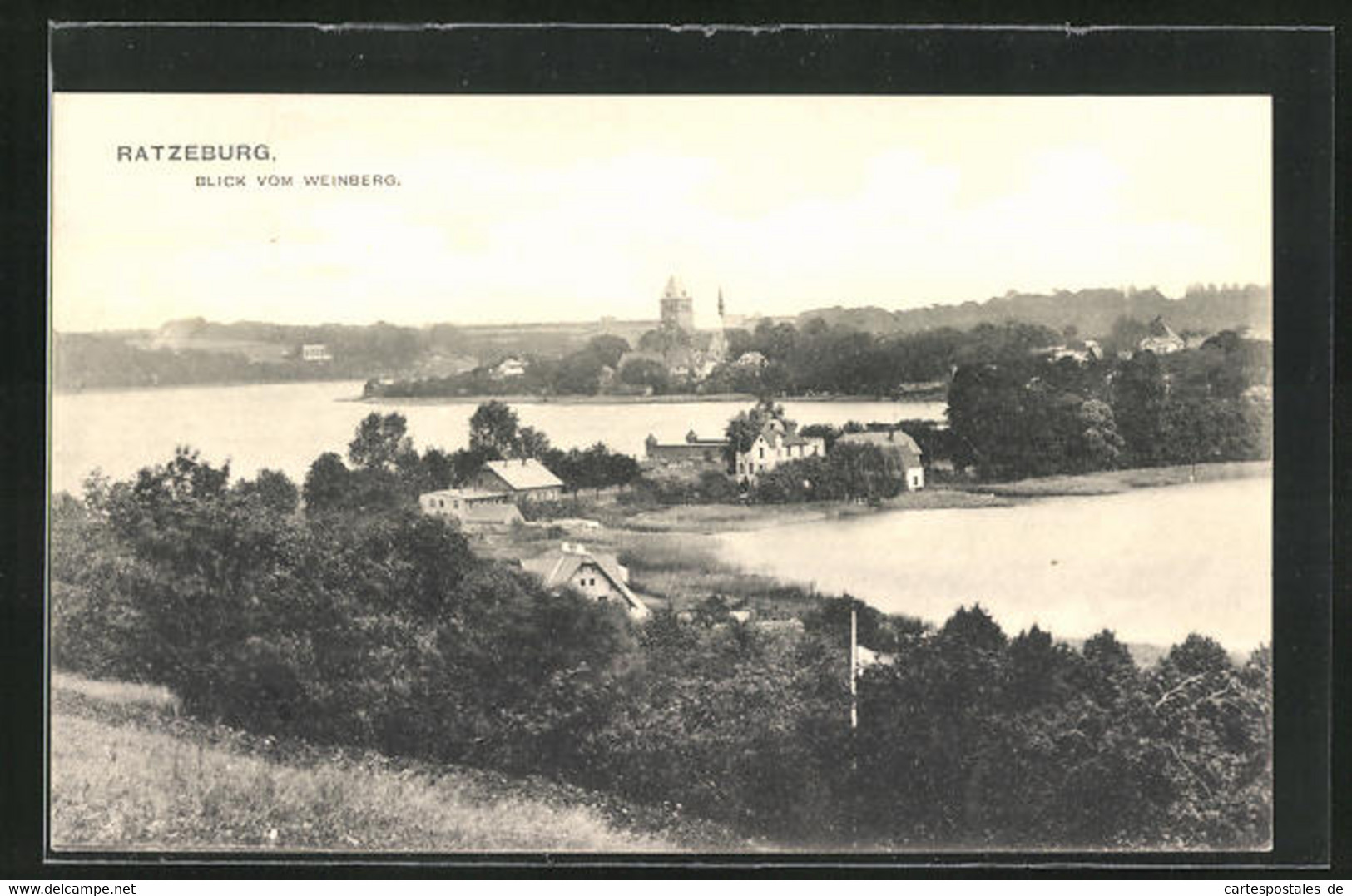 AK Ratzeburg, Blick Vom Weinberg Auf Ort Und Kirche - Ratzeburg