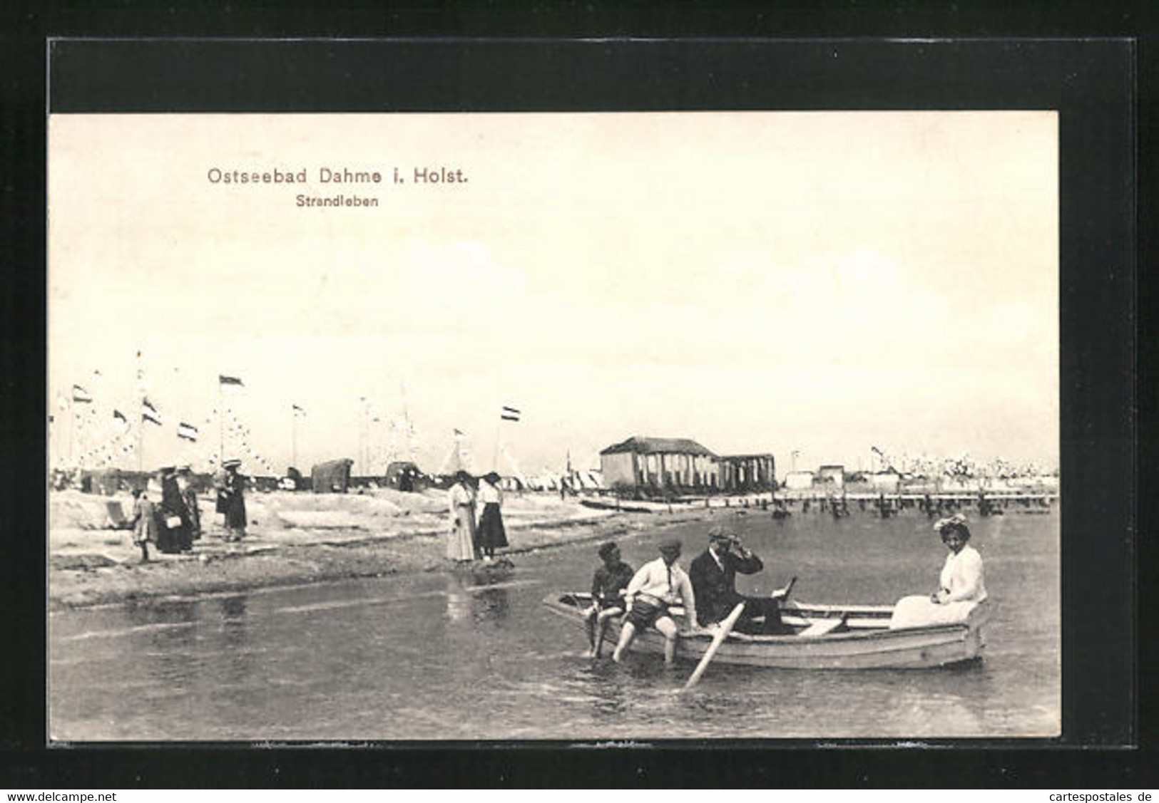 AK Dahme I. Holst., Strandleben Mit Ruderern - Dahme