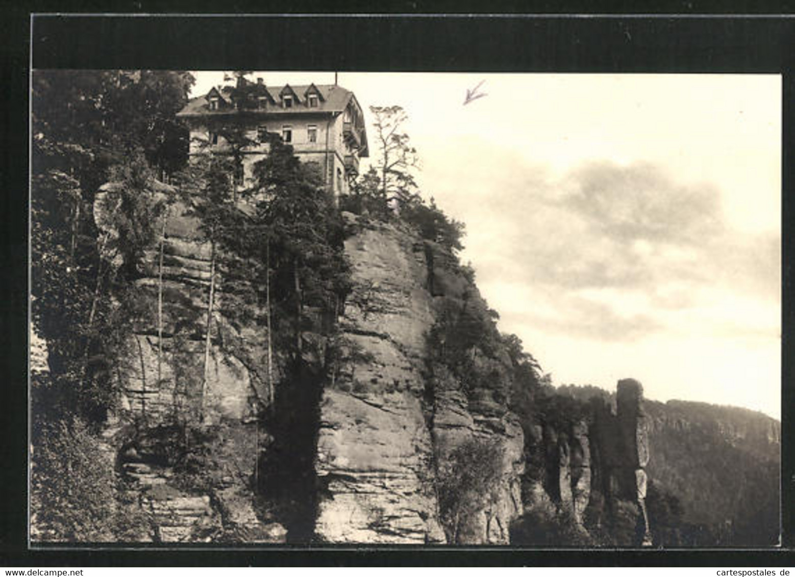 AK Bastei, Blick Auf Das Brand-Hotel - Bastei (sächs. Schweiz)