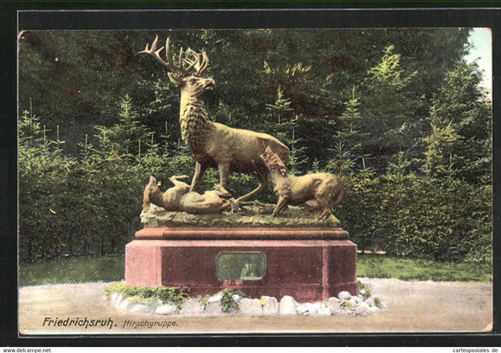 AK Friedrichsruh, Denkmal Hirschgruppe - Friedrichsruh