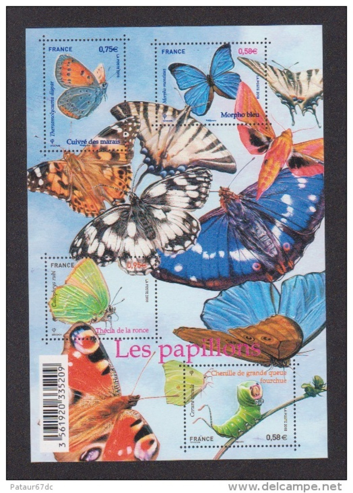 FRANCE / 2010 / Y&T N° 4498/4501 ** En Bloc Ou F4498 ** (Feuillet "Papillons") X 1 - Mint/Hinged