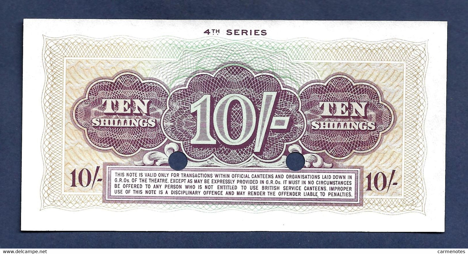 British Armed Forced 10 Shillings 1962 PM35 UNC - British Armed Forces & Special Vouchers