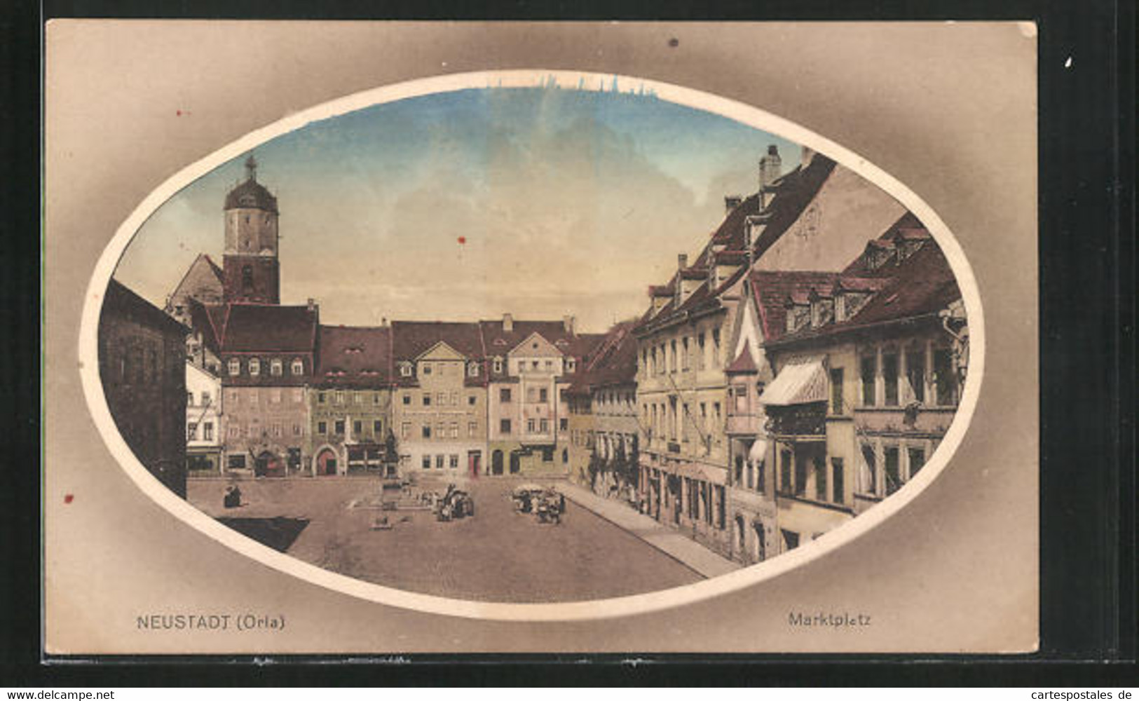 AK Neustadt / Orla, Marktplatz Mit Kirchturm - Neustadt / Orla