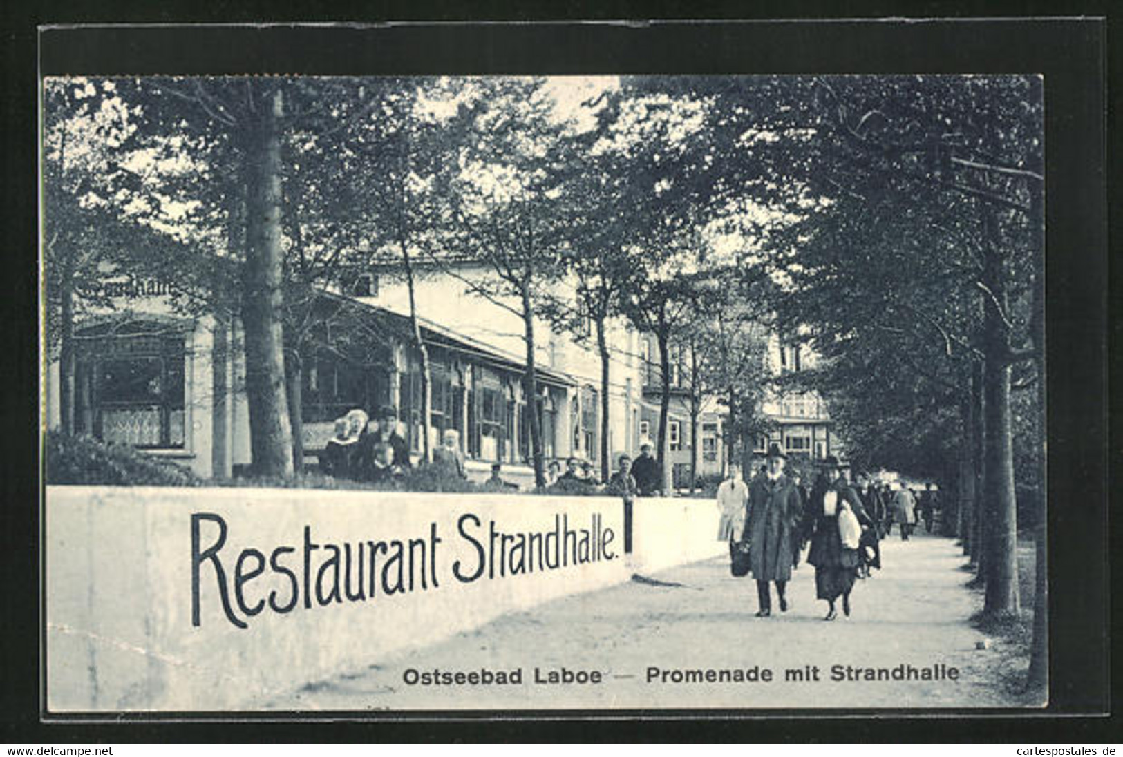 AK Laboe, Panorama Mit Restaurant Standhalle - Laboe