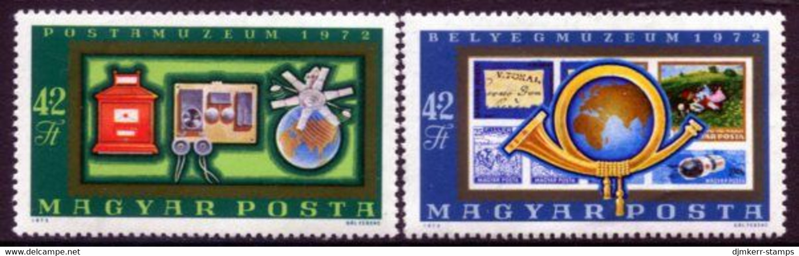 HUNGARY 1972 Reopening Of Postal Museum MNH / **.  Michel 2813-14 - Neufs
