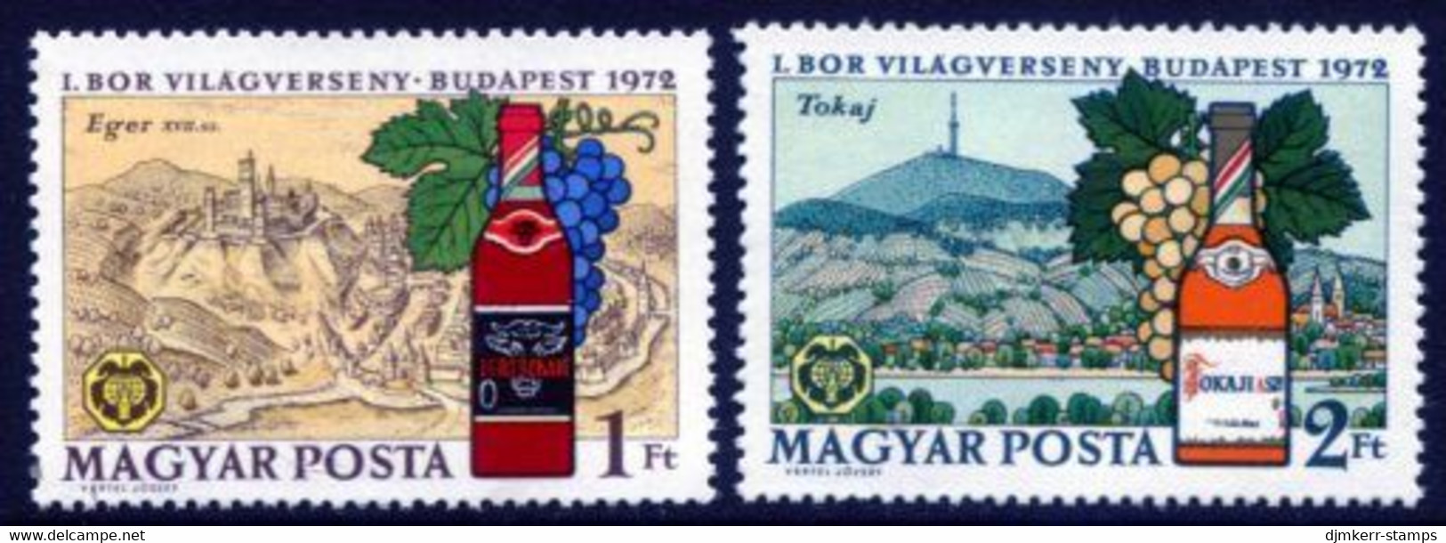 HUNGARY 1972 World Wine Exhibition MNH / **.  Michel 2792-93 - Unused Stamps
