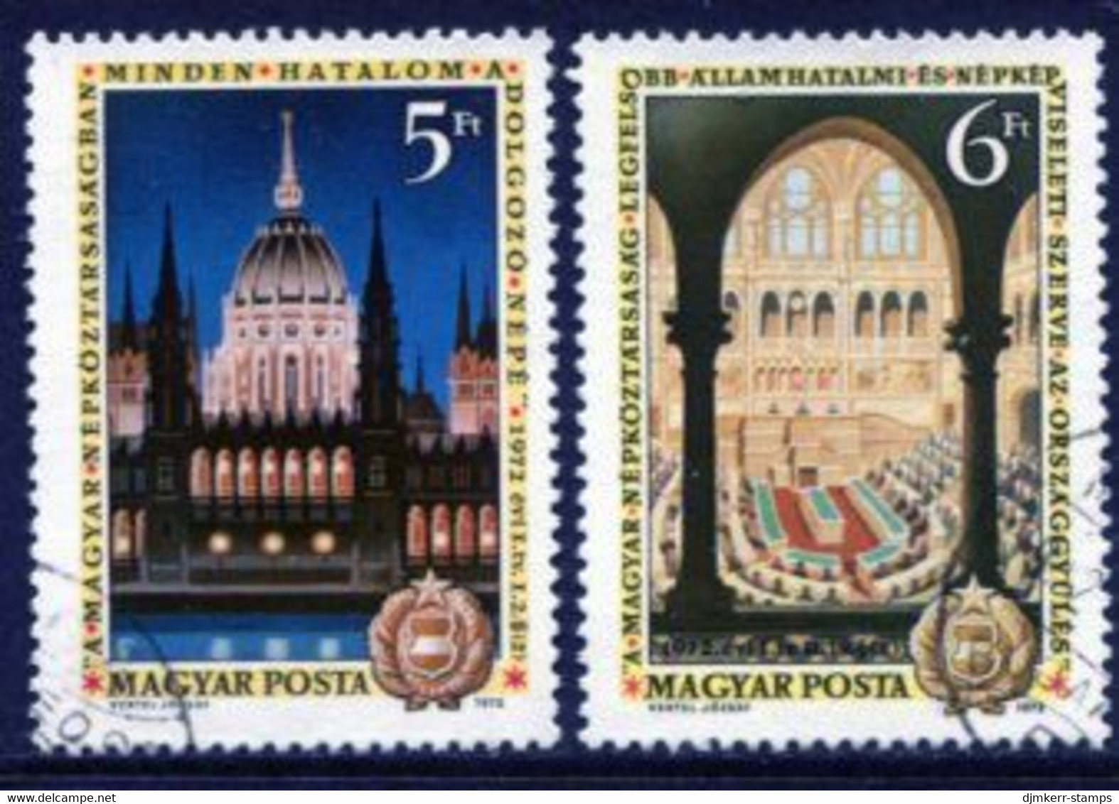 HUNGARY 1972 Constitution Anniversary Used.  Michel 2790-91 - Oblitérés