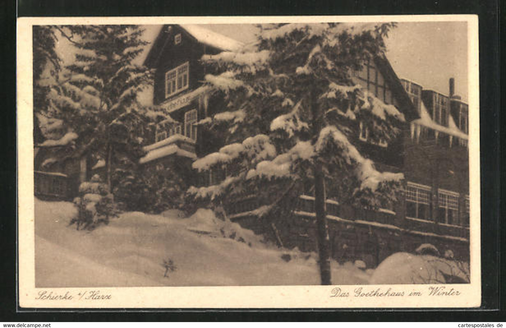 AK Schierke I. H., Das Goethehaus Im Winter - Schierke