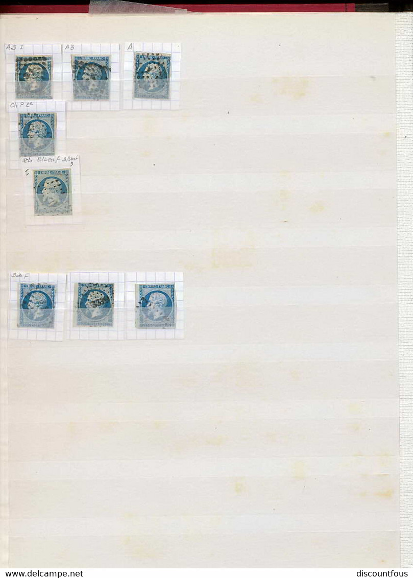 depart 1 euro - 06-classeur de plus de 500 timbres napoleons N°14 pour oblitérations petits chiffes